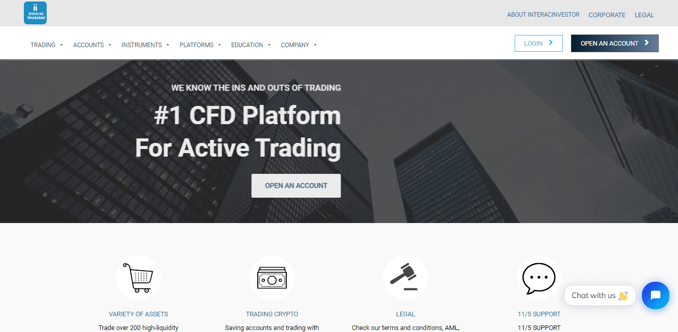 InteracInvestor trading platform