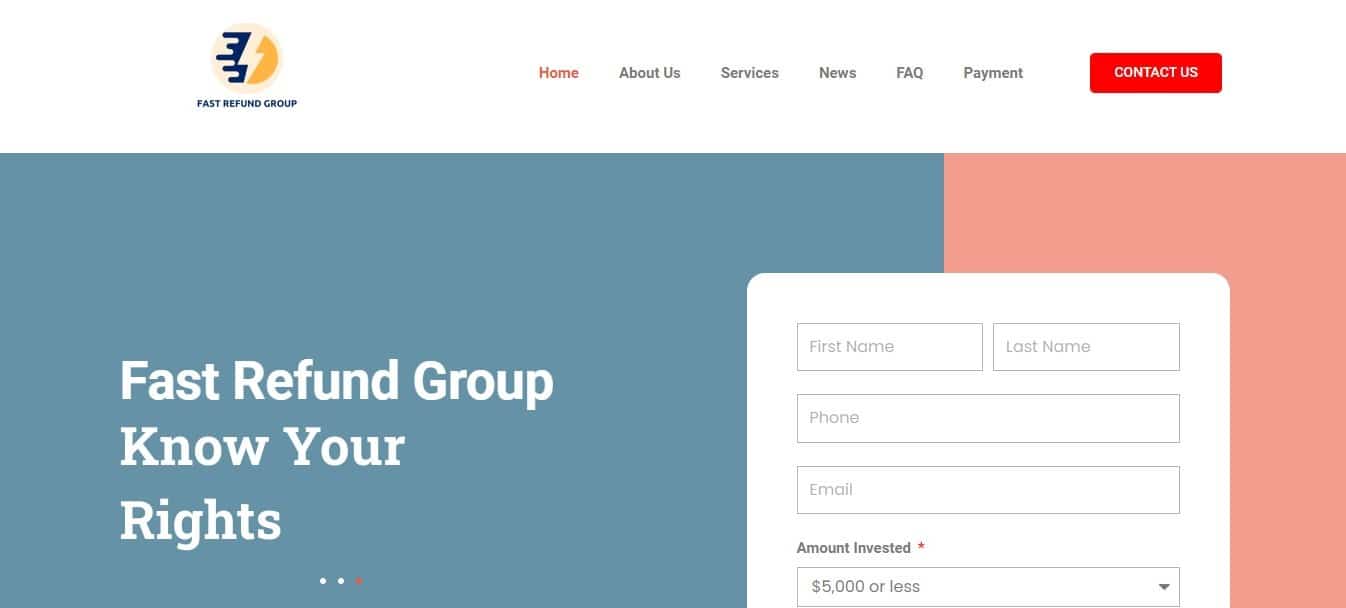 Fastrefundgroup website