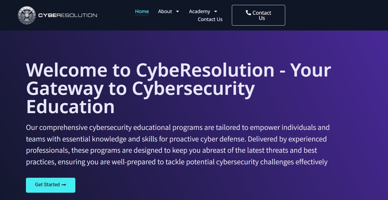 Cyberesolution Homepage